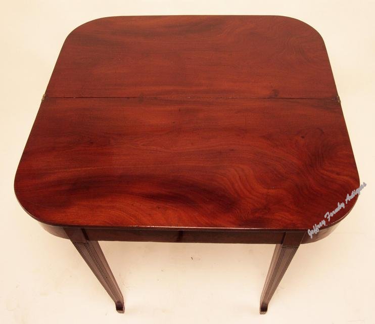 Tea table shown open 