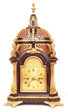 Revolving view of bracket clock by Viner & Co., London c1830