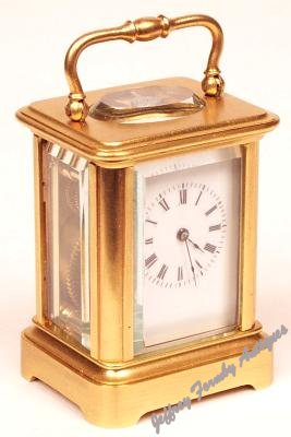 Miniature French carriage timepiece by A. Dumas, Paris c1880