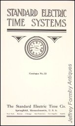 Standard Electric Time Co.: Standard Electric Time Systems - Catalogue 33