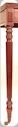 Leg of mahogany tea table c1820